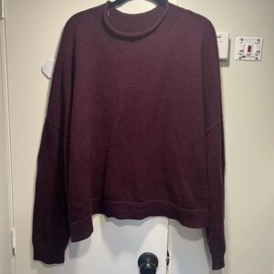Sonoma Women's Crew Neck Sweater - Burgundy